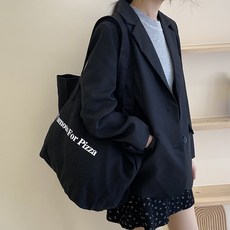 2024 봄 대용량 토트백 학생 패브릭 숄더 캔버스백