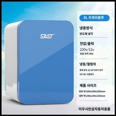 미니 화장품 냉장고 거울 겸용 12L 4L 8L 저소음 냉온 초소형 뷰티 기숙사 사무실, E. 블루 8L