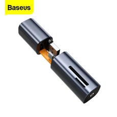 Baseus 2 in 1 카드 리더기 USB 3.0 Type C to SD 마이크로 SD TF 어댑터 (PC 노트북 용) OTG Cardreader 스마트 메모리 Microsd, 1개, Dark Grey, 러시아