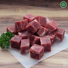 Halal Australian Diced Boneless Beef Knuckle Meat 하랄 프리미엄 호주산 설도 순살 소고기 큐브, 1개, 500g