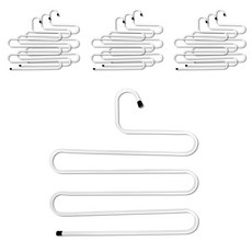 [생활지침] 옷걸이 논슬립 어깨뿔방지, 화이트(10개), E타입+5단 바지걸이