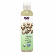 NOW Organic Castor Oil 피마자 오일 캐스터오일 다목적 스킨소프너 8oz, 1개