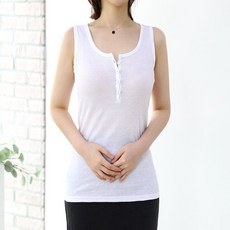 국내제작 봄 여름 임부 기본 단추 수유 골지 나시 빅사이즈 레이어드 화이트 홈웨어