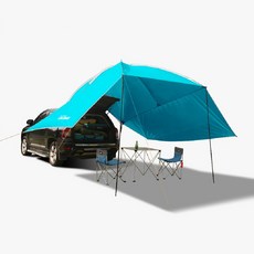SUV 차박 트렁크 도킹텐트 캠핑 타프 카박 카텐트 차박준비물, 스카이블루