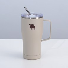 MOZ 스웨덴 316 스텐 진공 머그컵 스텐머그컵 보온머그컵 보온컵, 오트밀베이지, 1개, 600ml