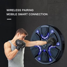  복싱기계 스마트 음악 벽 타겟 블루투스 링크 운동 LED 조명 샌드백 성인, 1) Black Target 