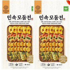 사옹원 민속 모둠전 1102g/고기완자 산적 동태전 깻잎전/아이스발송, 2개, 1kg