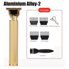 섬세한 전문가의 T9 부드러운 전기 푸시 전동 전단 헤어 클리퍼 조각용 면도기 충전식 Al, Aluminium Alloy 2, 18 Aluminium Alloy 2