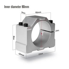 클램프 52mm 56mm 65mm 80mm 알루미늄 스핀들 모터 브래킷 장착 홀더 CNC 조각 라우터 기계용 나사 4 개 포함, [03]