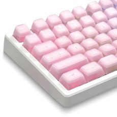XVX Cherry Blossoms PBT 키캡 더블 샷 샤인 스루 키 캡 5면 염료 승화 키캡 세트가 있는 체리 프로파일 키보드 캡 60% 65% 75% 100% MX 스위치, Translucent Pink, Translucent Pink