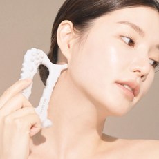 세라믹 괄사 림프순환 마사지 도자기 얼굴 마사지기 승모근 두피 목 바디, 묵인하다