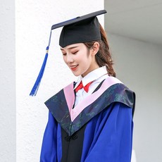 바베스 졸업 드레스 문과 천을 늘어뜨리다 학사복 모자 배우다 위치 유니폼
