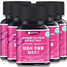식약처 양춘사 추출물 MAX 600mg 60정 사인 축사씨 축사밀, 5개