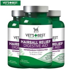 [3개] 베츠베스트 헤어볼 릴리프 60정 Vet's Best, 3개