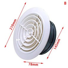 150mm Ronde 덕트 Uitlaat 125mm 통풍 벤트 수탉 그릴 Buitenmuur 75mm 에어 200mm 100mm 플라스틱, 10) B4