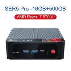 호환 미니컴퓨터 2023 Beelink SER5 Pro Ryzen7 5700U 미니 DDR4 32GB SSD 500GB NVME 와이파이 6 데스크 VS Max 5800H, CHINA, 미국, SER5 Pro 16G500G, 1.SER5 Pro 16G500G - 미국, 없음