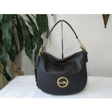 NWT Coach Pebble Leather Elle Hobo Shoulder Bag F31400 Black
