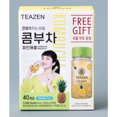 티젠 콤부차 파인애플 40개입 (보틀 포함) TEAZEN, 200g, 1박스, 40개