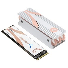 Sabrent 2TB Rocket Q4 NVMe PCIe 4.0 M.2 2280 내장 SSD 최대 성능 방열판 포함 단색 스테이트 드라이브 R/W 4800/3600 MB/s SB-, SSD + 방열판, 1TB