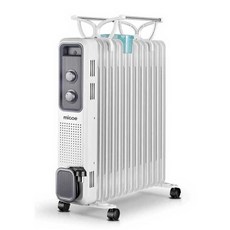 가정용 전기 라디에이터 이동식 히터 거실 난방기, 화이트 1500W
