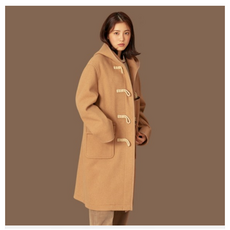 NII 폭탄세일 70% 남녀공용 울소재 오버핏 스타일리쉬 후드 더플(떡볶이)코트A221 클래식한 스타일 강추!!!!