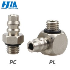 SMC 타입 황동 스트레이트 엘보 튜브 호스 바브 미니 파고다 공기 공압 파이프 퀵 커넥터 10PCS3mm 4mm 6mm M3 M4 M5 M6, 1개