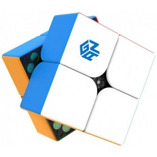 GAN 251M 2x2 자기 속도 큐브 스티커 없는 미니 큐브 Gans251 Lite 버전 퍼즐 장난감 초보자용:, 단일옵션, 1