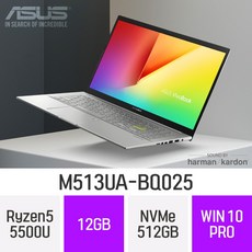 [오늘출발]ASUS 비보북 M513UA-BQ025, 12GB, 512GB, 윈도우 포함
