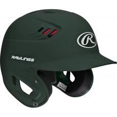Rawlings 80 MPH Matte Alpha Sized Batting Helmet Green Large, 단일옵션