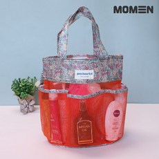 에코트리카페 물빠지는 포켓 망사 목욕 가방 오렌지, 1개
