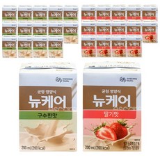 뉴케어 구수한맛 딸기맛 2가지맛 15팩씩 30팩 일반 환자 균형 영양식, 200ml, 30개