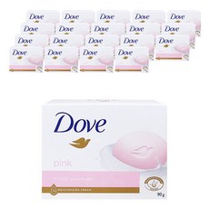 도브 핑크 뷰티바 비누, 90g, 20개