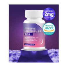 스프링 블라썸 식물성 멜라토닌 함유 2mg 자연에서 온 원료로 만든 멜라토닌, 1개, 30정