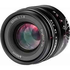 Brightin Star 55mm F1.8 전체 프레임 조리개 RF 마운트 미러리스 카메라 EOS-R EOS-RP 용 대형 조리개 수동 초점 렌즈, 단일옵션