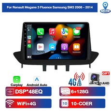 카오디오 안드로이드 12 GPS 자동차 라디오 르노 메간 3 플루언스 삼성 SM3 2008 - 2014 멀티미디어 플레, 11 6 128G
