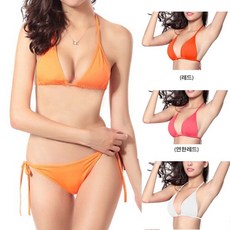 리더스도매 기본 비키니 섹시한 수영복 무지 5컬러 비비드 단색 / 색상 사이즈 배송상품 : 연한레드_M (비키니커버업/원피스비키니/투피스비키니/프릴비키니 추천)