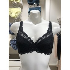 바바라 언더웨어 풀잎 레이스 풀컵 브래지어 ABR4240 BK