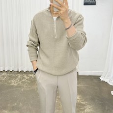 남자반집업니트