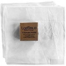 LastTissue리필용 ‐ 유기농의 부드러운 코튼 티슈 6매들이 ‐ LastTissue패키지 리필용으로도 사용 가능: