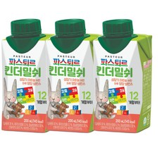 파스퇴르 킨더밀쉬 액상분유 1단계 200ml, 3개