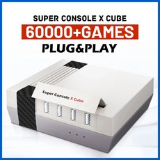 레트로 슈퍼 콘솔 X 큐브 미니 TV 비디오 게임 콘솔 DC 아케이드 나오미 WiFi HD 출력 60000 게임 내장 에뮬레이터 50 개, 10.CUBE-128G-706W-2 - AU, 128g, 1개