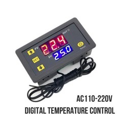 자동온도조절기 온도컨트롤러 디지털 제어 AC110 220V 라인 및 LED 20A 냉각 가열 기기 프로브 디스플레이, 1개