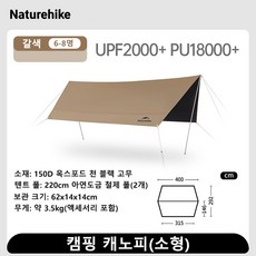 야전침대 초경량 접이식 캠핑 Naturehike 2024 어닝 방수 그늘막텐트 블랙코팅타프 17㎡ 쉐딩 캐노피 캠핑용품 네이처하이크 쉘터 블랙 코팅 타프 휴대용 자외선 차단, 02 Large Size