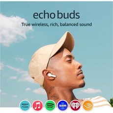 All New Echo Buds 2023년 출시 | Alexa가 포함된 세미 인이어 트루 무선 블루투스 5.2 이어버드 멀티포인트 충전 케이스가 20H 배터리 급속 땀 방지 블, Glacier White, Device Only, 글레이셔 화이트, Glacier White