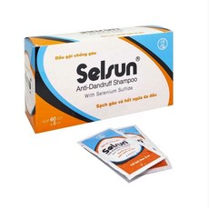 베트남 Selsun 셀선블루 비듬 방지 일회용 휴대용 여행용 샴푸 5ml x 60 팩, 60개