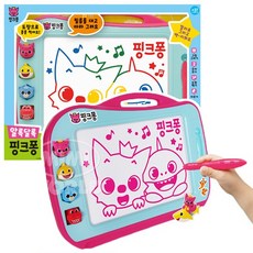 핑크퐁 칼라칠판 자석학습보드, (미미월드) 핑크퐁 칼라칠판, 1개
