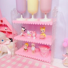스위머 초코홀릭 3단 책상 미니선반 인형 진열장 5color, 핑크 rsS3