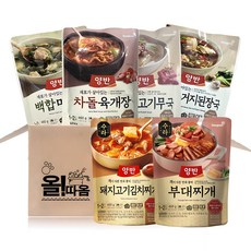 올따옴 양반 한끼 즉석국탕 6종 기획세트 [백합미역 차돌육개장 소고기무국 우거지된장국 수라돼지김치 수라부대찌개], 1개