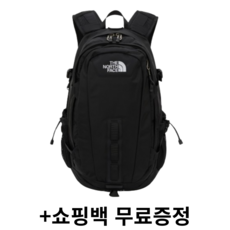 노스페이스 2024년 HOT SHOT 핫샷 백팩 하이킹 노트북 가방 하이킹 등산용 28리터+백화점쇼핑백증정, 블랙, 1개