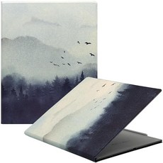 GOVTVA Onyx 오닉스 Boox Go 10.3 ePaper 2024용 마그네틱 스탠드 케이스 초박형 경량 가죽 커버 자동 슬립/웨이크 및 클로저 포함미스티 포레스트 132